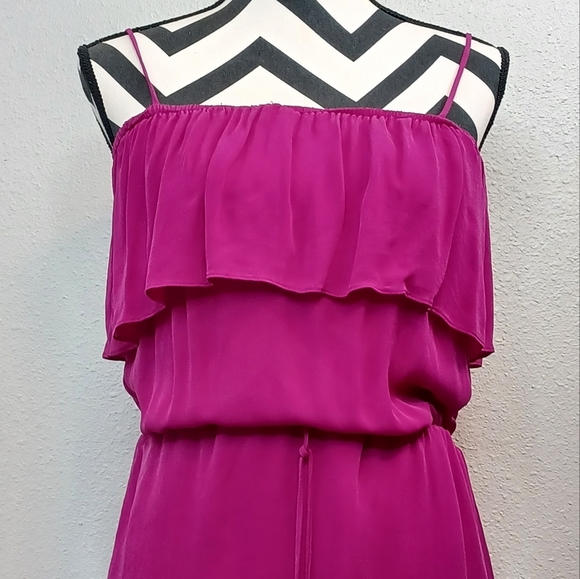 Haute Hippie Y2K Ruffle Top Honeydew 100% Silk Mini Dress - Picture 3 of 12